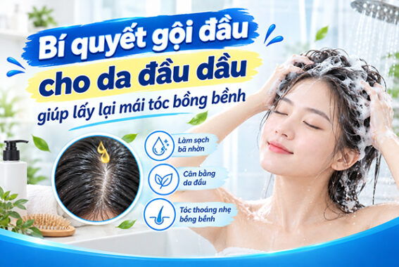 Bí quyết gội đầu cho da đầu dầu giúp lấy lại mái tóc bồng bềnh
