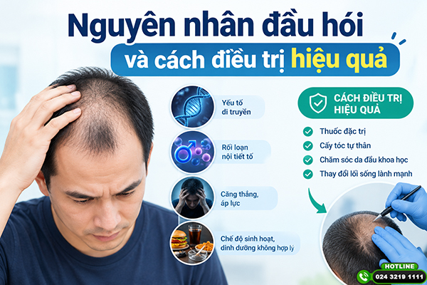 Nguyên nhân đầu hói và điều trị hiệu quả
