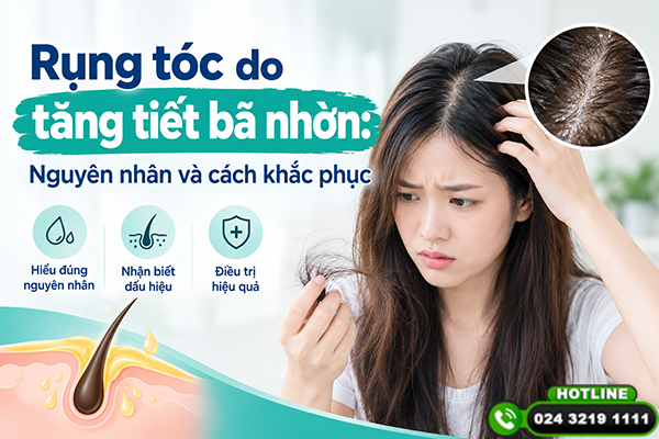 Rụng tóc do tăng tiết bã nhờn: Nguyên nhân và cách khắc phục