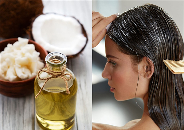 trị rụng tóc bằng dầu dừa
