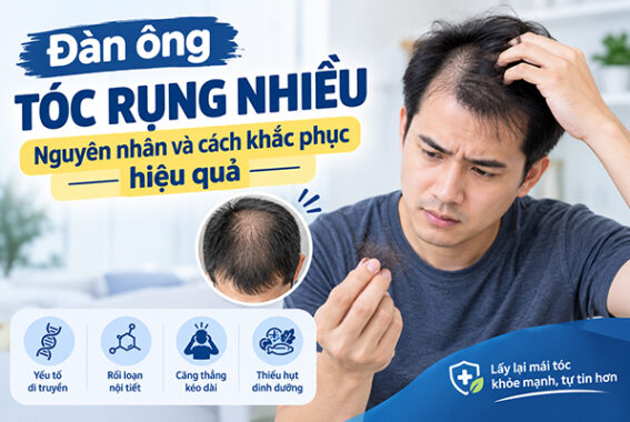 Đàn ông tóc rụng nhiều : Nguyên nhân và cách khắc phục hiệu quả